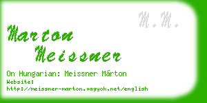 marton meissner business card